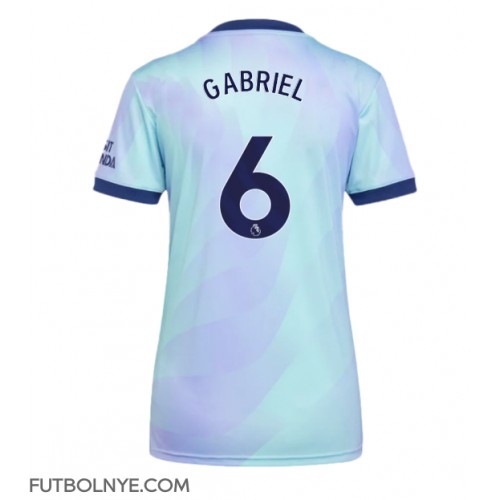 Camiseta Arsenal Gabriel Magalhaes #6 Tercera Equipación para mujer 2024-25 manga corta